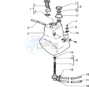 Sfera RST 125 drawing Fuel Tank