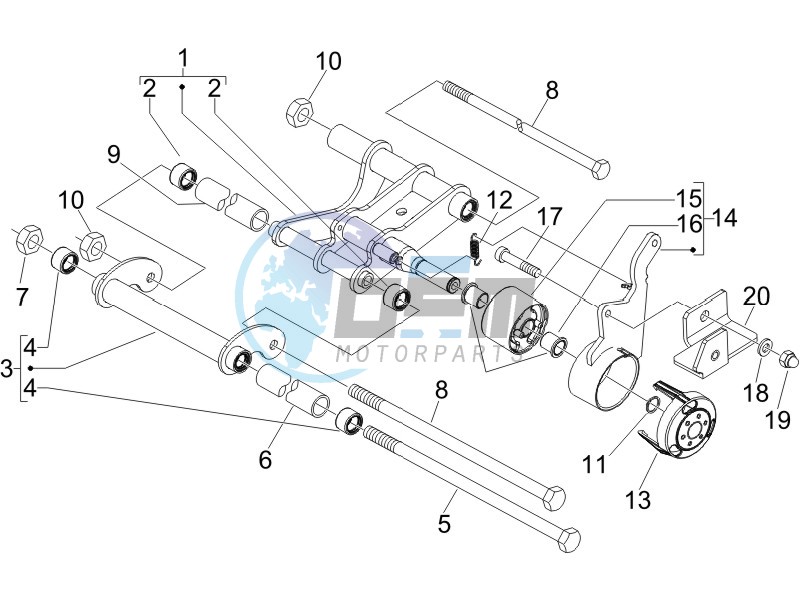 Swinging arm