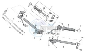 RSV 4 1000 APRC R drawing Handlebar - Controls