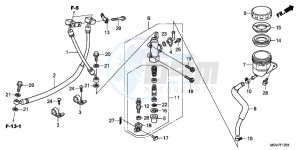 CBR600FAC drawing REAR BRAKE MASTER CYLINDER (CBR600FA)