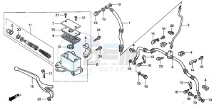 TRX350FM FOURTRAX 350 4X4 drawing FR. BRAKE MASTER CYLINDER