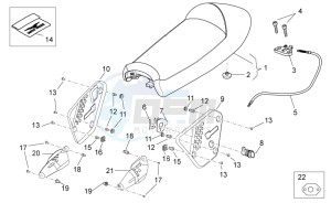 V7 Racer 750 drawing Saddle-Central body