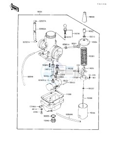 KX 80 E [KX80] (E1) [KX80] drawing CARBURETOR