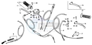 QR50 drawing HANDLE LEVER/CABLE/SWITCH