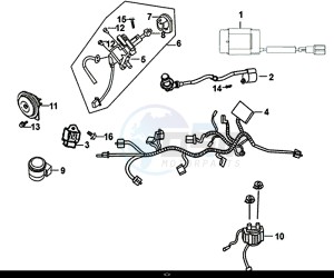 ALLO 50 (45 KM/H) (AJ05WA-EU) (L8-M0) drawing WIRE HARNESS