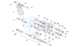 RS 125 Tuono drawing Rear Shock absorber