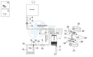 Tuono V4 1100 Factory (EMEA, APAC) (AU, EU, HK, JP, MAL, RC, S, T, TH) drawing Fuel vapour recover system