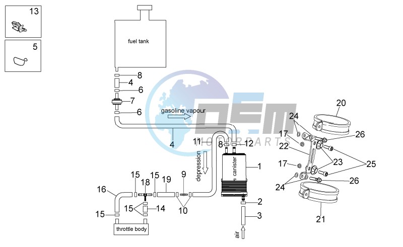 Fuel vapour recover system