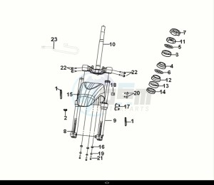 SYMPHONY ST 50 (XL05W1-EU) (E5) (M1) drawing STEERING STEM - FRONT CUSHION