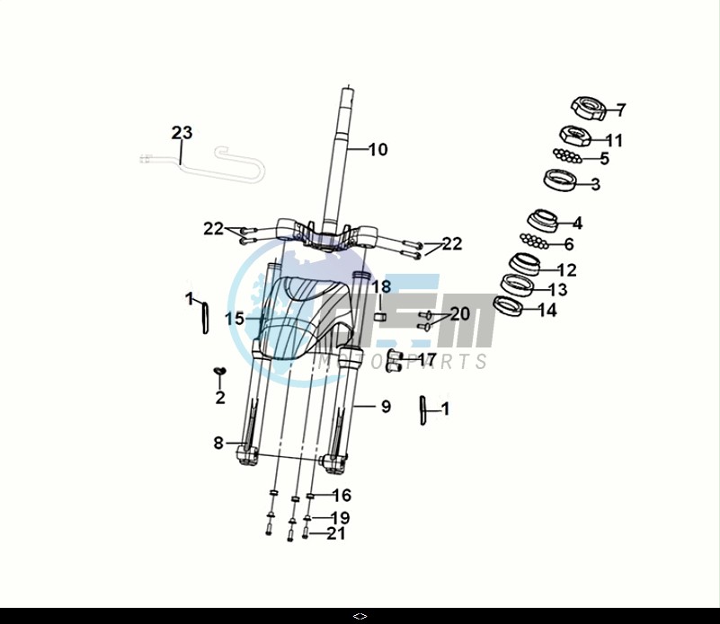 STEERING STEM - FRONT CUSHION