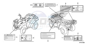 TRX420FED TRX420 Europe Direct - (ED) drawing CAUTION LABEL