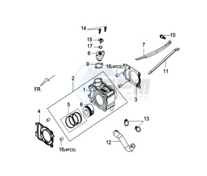 GTS 125I drawing CYLINDER MET PISTON / CYLINDER GASKETS TOP AND BOTTOM