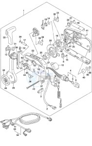 DF 9.9B drawing Remote Control w/Power Tilt