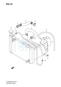 LT-Z400 (E19) drawing RADIATOR HOSE