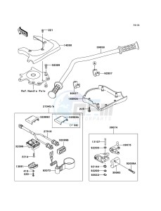 JET SKI 800 SX-R JS800A6F FR drawing Handlebar