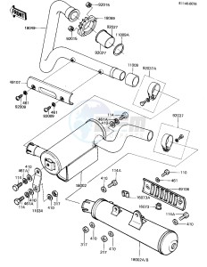 KL 250 A [KLR250] (A5) [KLR250] drawing MUFFLER