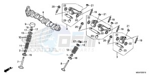 VFR1200XDF CrossTourer - VFR1200X Dual Clutch 2ED - (2ED) drawing CAMSHAFT/ VALVE (REAR)