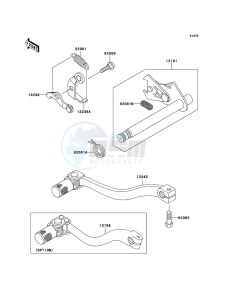 KX65 KX65ABF EU drawing Gear Change Mechanism