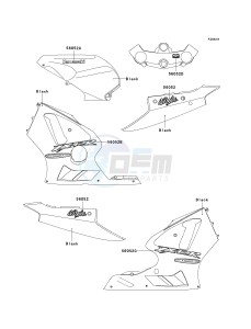 ZX 1200 B [NINJA ZX-12R] (B1-B4) [NINJA ZX-12R] drawing DECALS-- BLACK- --- B3- --- CN- -