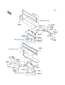 MULE 4010 DIESEL 4x4 KAF950FBF EU drawing Rear Fender(s)