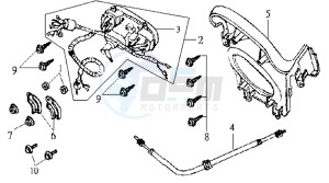 JOYRIDE 200 drawing DASHBOARD / SPEEDOMETER CABLE / WIRING HARNASS