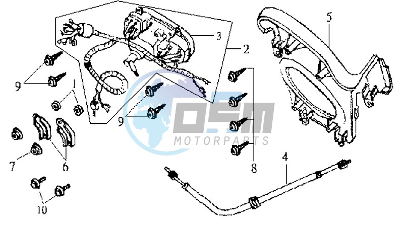 DASHBOARD / SPEEDOMETER CABLE / WIRING HARNASS