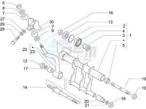 X9 500 Evolution 2006-2007 drawing Swinging arm