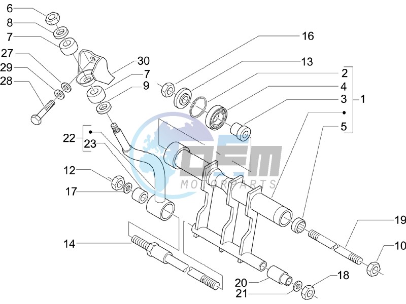 Swinging arm