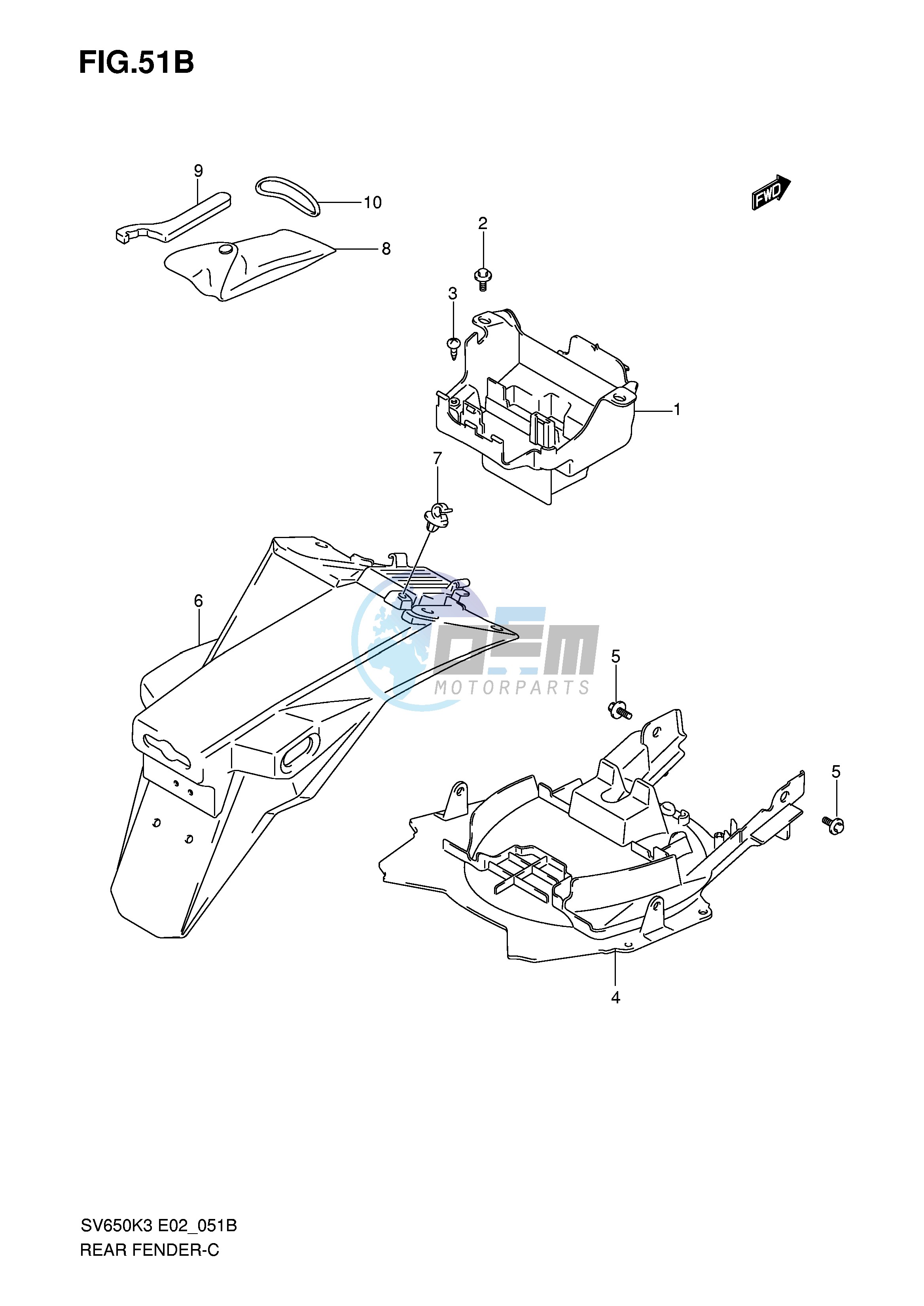 REAR FENDER (WITH ABS)