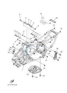 YFM350R YFM350RD RAPTOR 350 (10PA) drawing FRAME