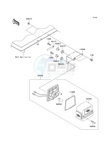 KAF 400 B [MULE 600] (B6F-B9F) B8F drawing TAILLIGHT-- S- -