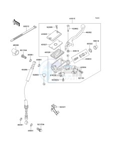 EX 250 F [NINJA 250R] (6F-7F) F6F drawing FRONT MASTER CYLINDER