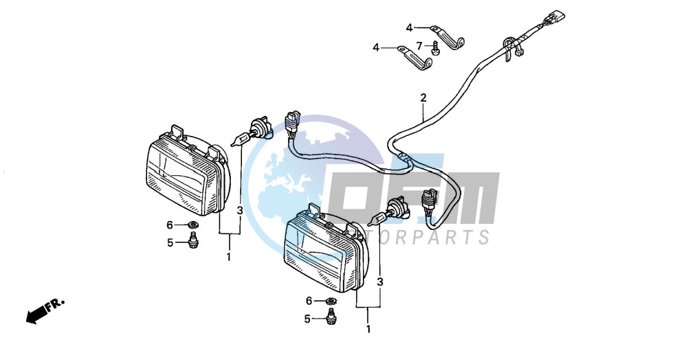 HEADLIGHT (TRX350FM/FE)