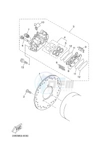 YP125RA (ABS) X-MAX 125 ABS (2DMD 2DMD) drawing REAR BRAKE CALIPER