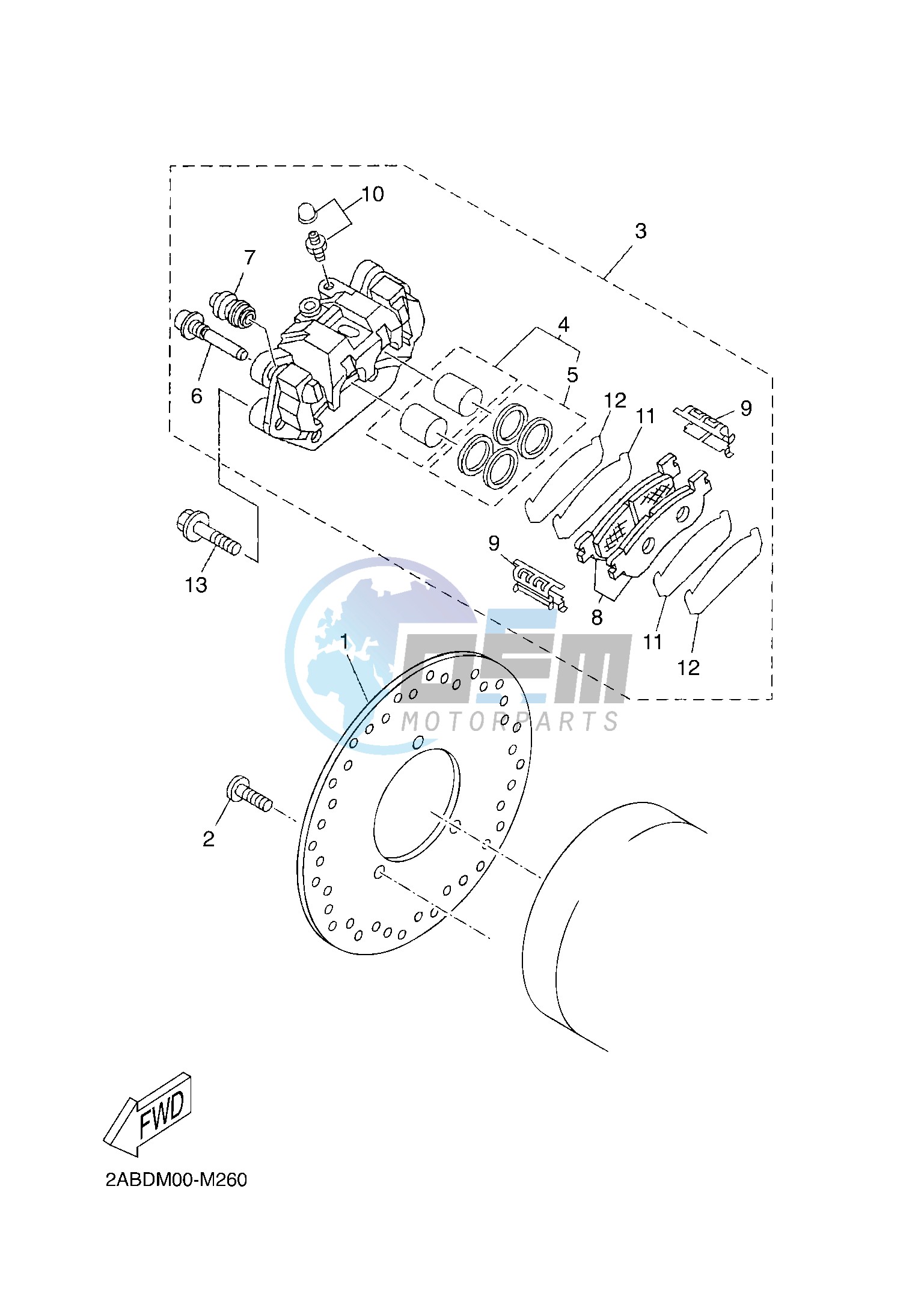 REAR BRAKE CALIPER