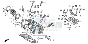 XL600V TRANSALP drawing CYLINDER HEAD (REAR)