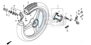 SH50D drawing REAR WHEEL (SH50DP/DS)