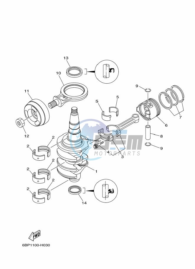 CRANKSHAFT--PISTON