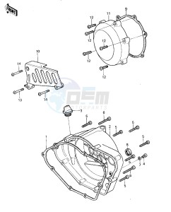 KX 125 A [KX125] (A6) [KX125] drawing ENGINE COVERS -- 80 A6- -