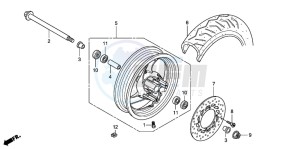 FES150 125 S-WING drawing FRONT WHEEL (FES125)(FES150)