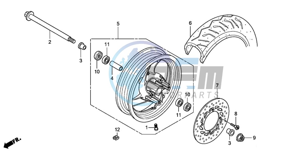 FRONT WHEEL (FES125)(FES150)