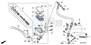 VT750CA9 UK - (E / MKH ST) drawing FRONT BRAKE MASTER CYLINDER