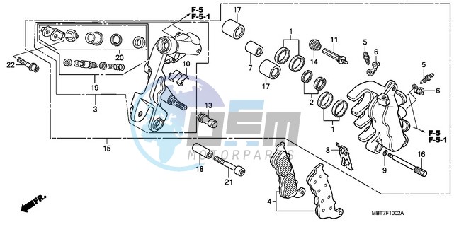 FRONT BRAKE CALIPER (L.)