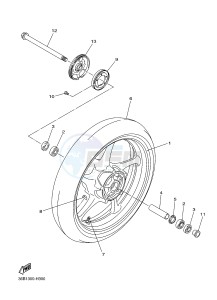 XJ6NA 600 XJ6-N (NAKED, ABS) (36B9 36BA) drawing FRONT WHEEL