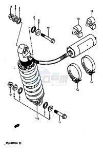 GSX-R1100 (G-H-J) drawing REAR SHOCK ABSORBER