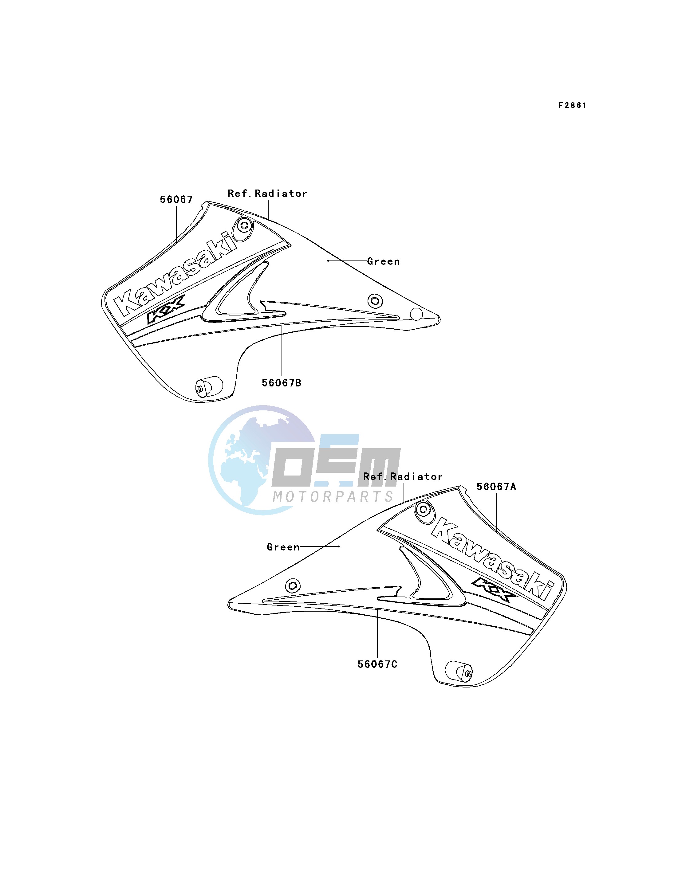 DECALS-- R6F- --- GREEN- -