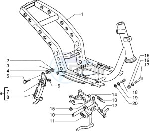 storm 50 drawing Chassis - Central stand