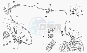 California 1100 Vintage Classic-Touring drawing Lh front brake system