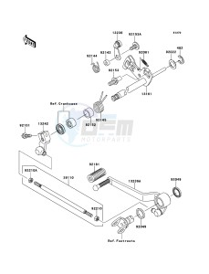 Z750R ABS ZR750PBF FR GB XX (EU ME A(FRICA) drawing Gear Change Mechanism