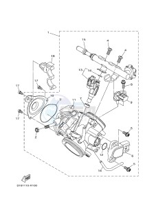 YFM700FWAD GRIZZLY 700 (2UDS) drawing THROTTLE BODY ASSY 1